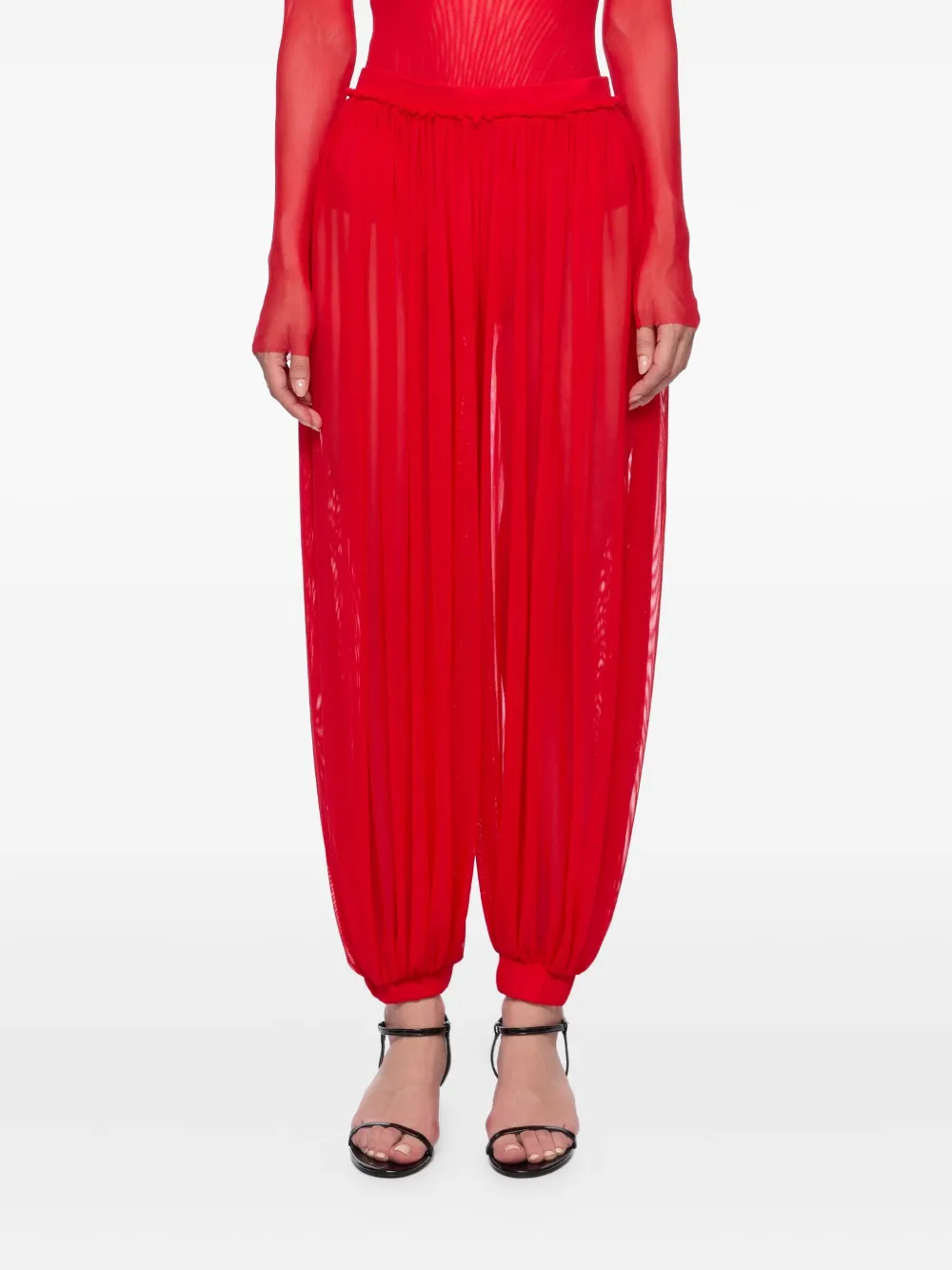 Atu Body Couture mesh trousers set | Red | Image 1