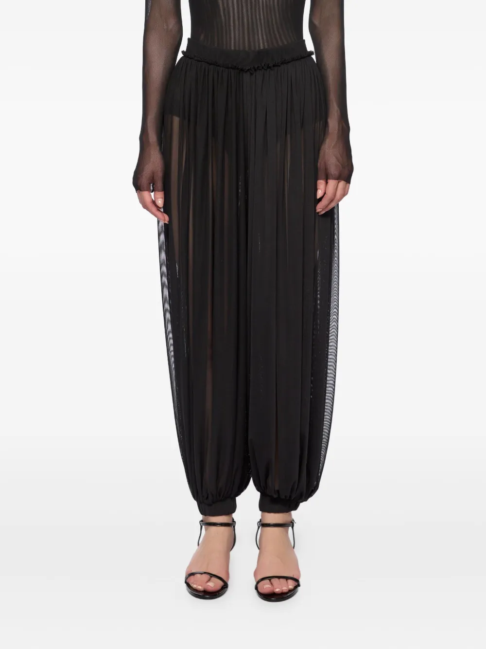 Atu Body Couture mesh trousers set | Black | Image 1