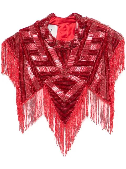 Atu Body Couture bead-detailed top