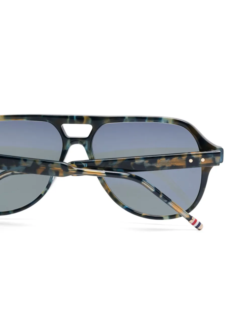 Thom Browne Eyewear Zonnebril met piloten montuur Blauw
