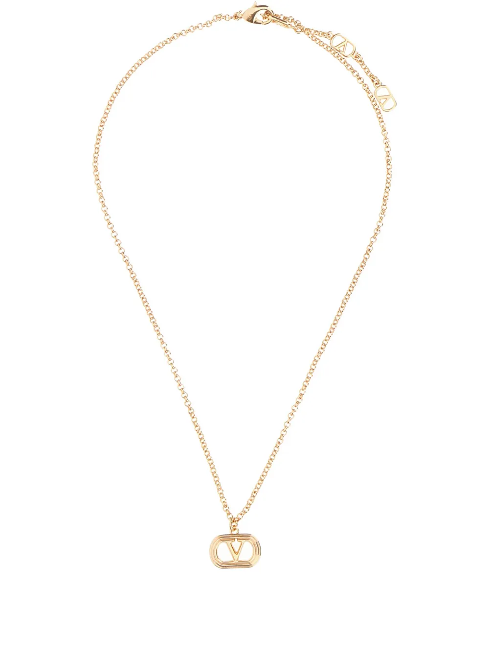 Valentino Ovalette Necklace In Gold
