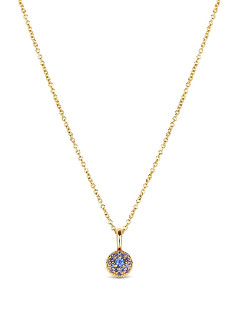 9K yellow gold Bon Bon sapphire necklace