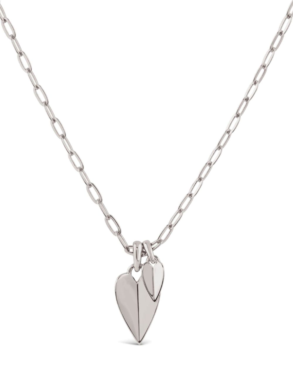 Dinny Hall Folded Heart pendant charm - Zilver