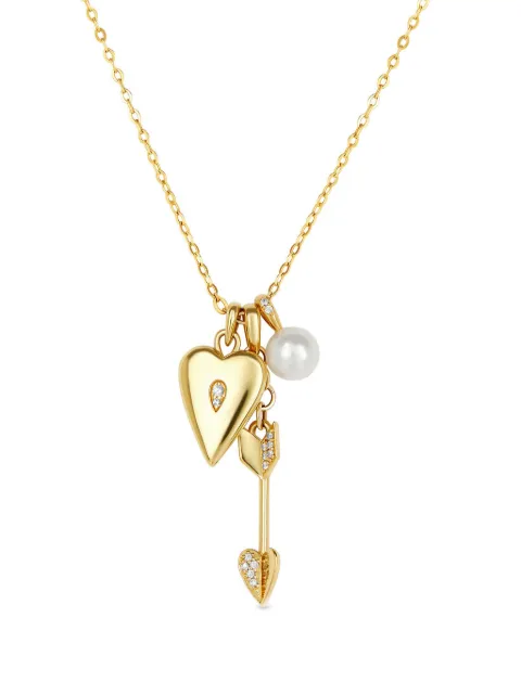Dinny Hall collar My World en oro amarillo de 9kt con diamantes y perlas