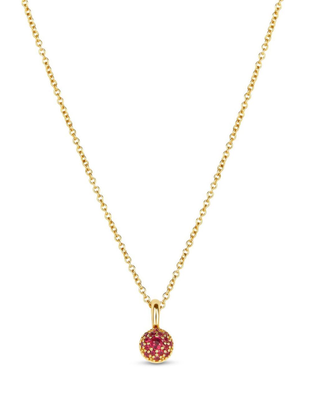 9K yellow gold Bon Bon ruby necklace