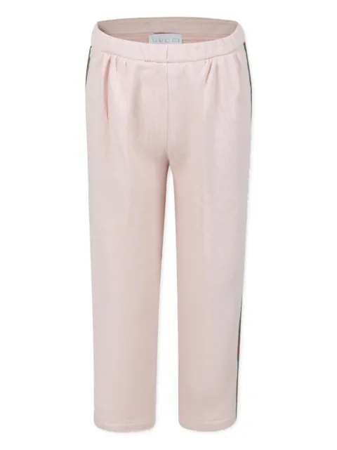 Gucci Kids pantalon de jogging à bandes Web