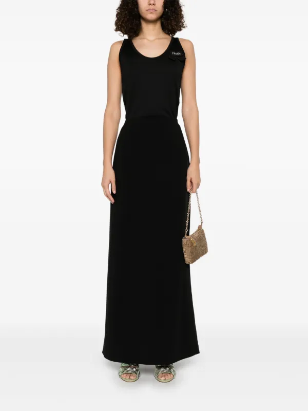 全国送料無料・イイ店 logo-ribbon FENDI Tank FARFETCH | Black | Top トップス
