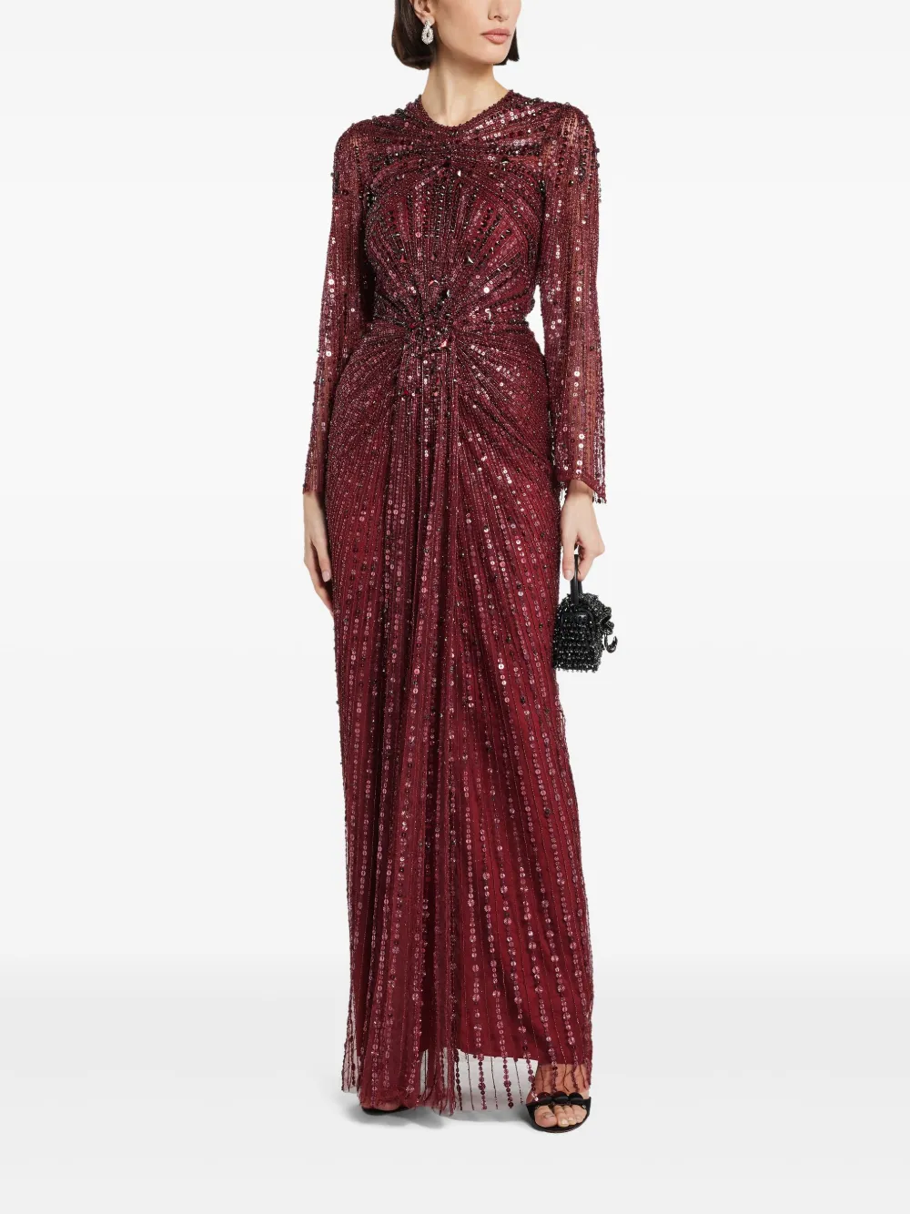 Jenny Packham sequin-embellished dress - Rood