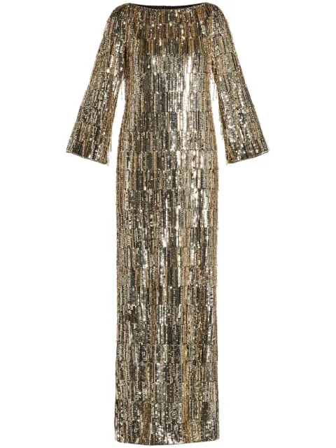 Jenny Packham sequin-embellished maxi dress