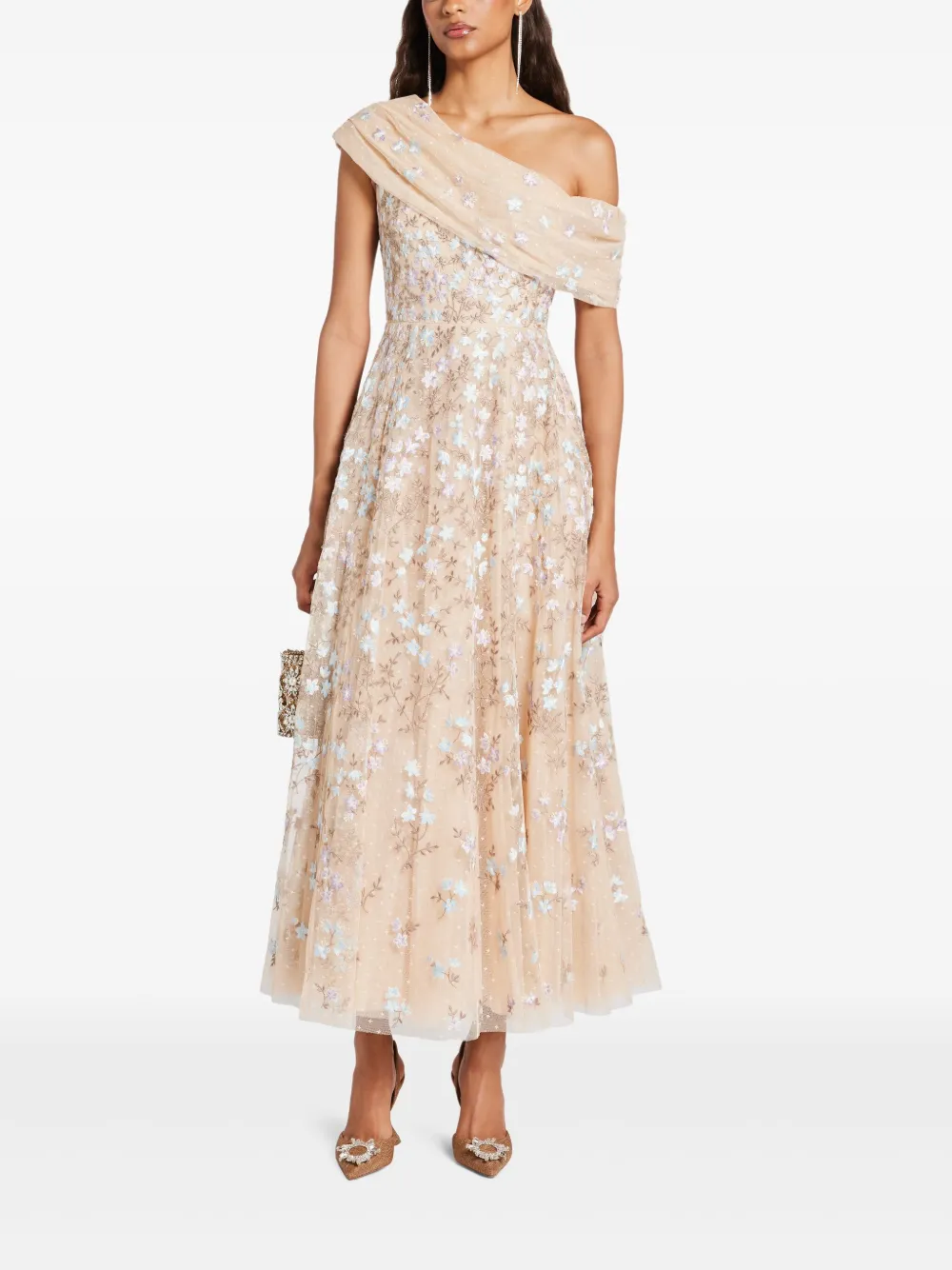 Needle & Thread Everett Bloom gown - Beige