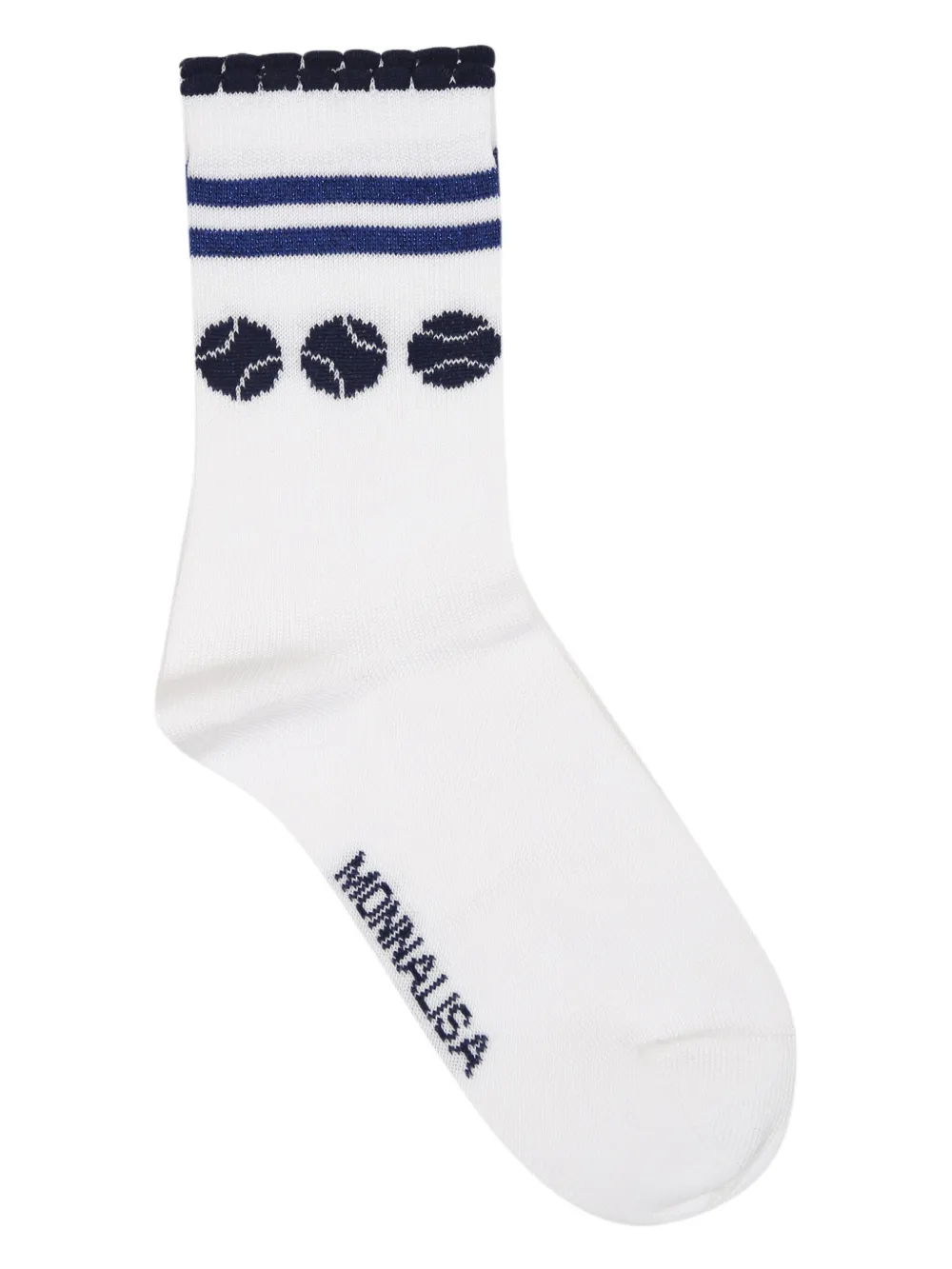 Monnalisa Sokken met logo-jacquard Wit