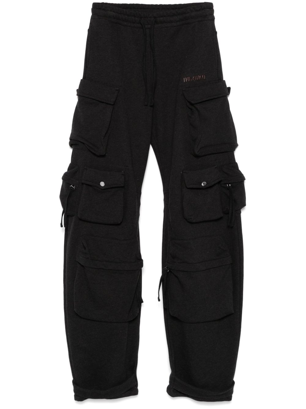 The Attico long faded track pants – Black