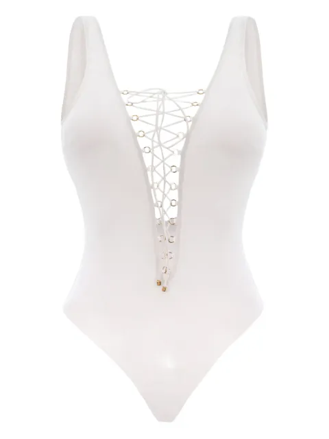 Noire Swimwear lace-up swimsuit