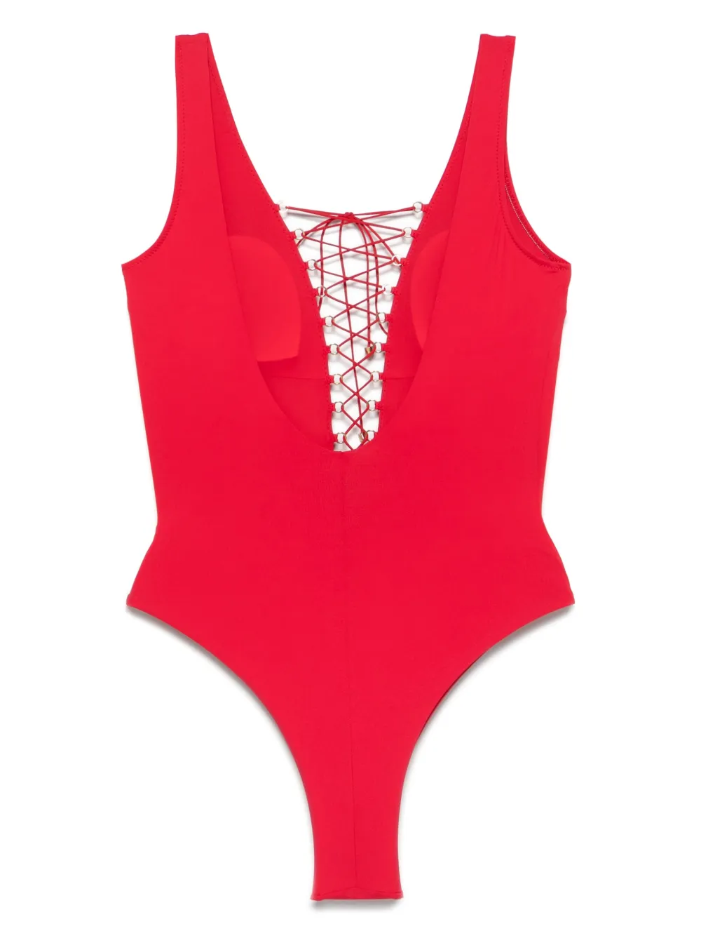 Noire Swimwear Badpak met veters - Rood