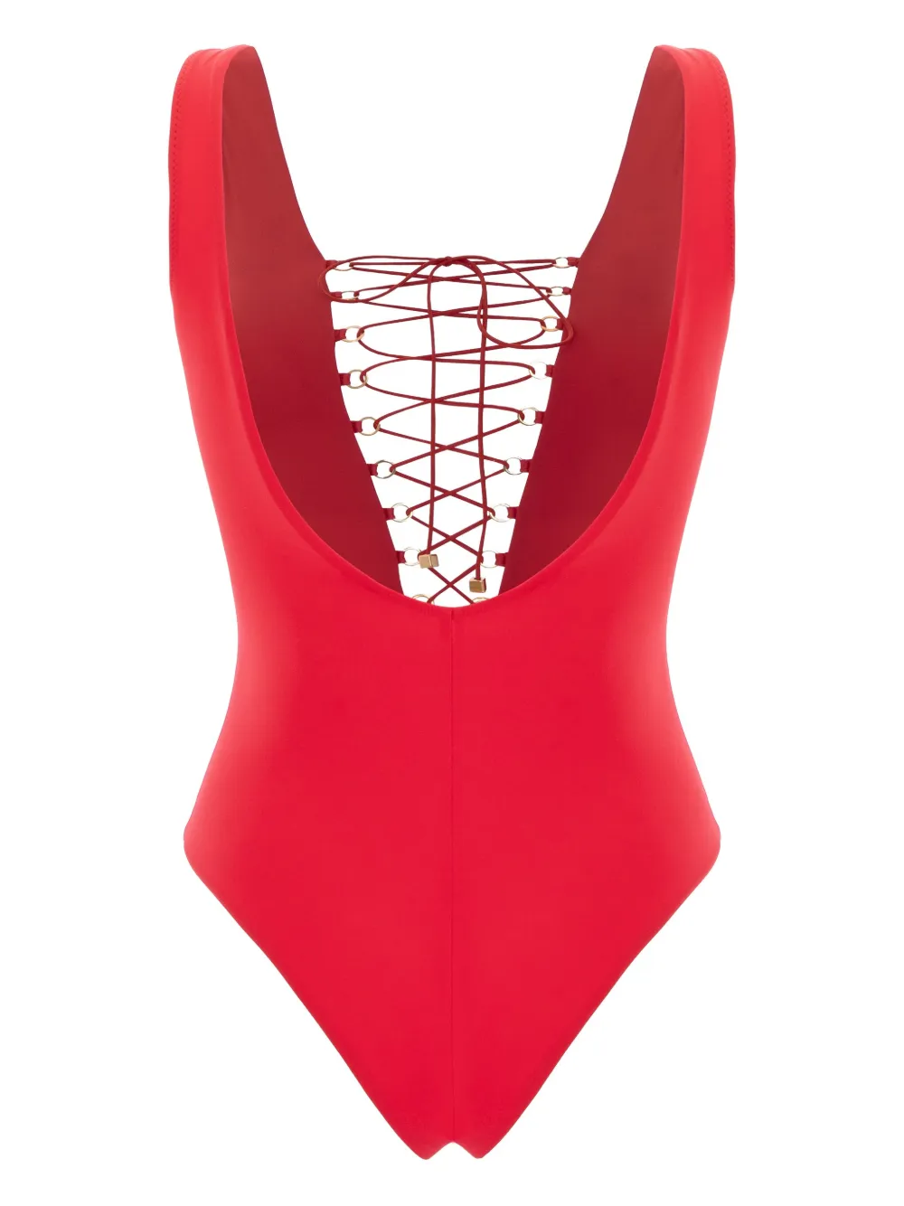 Noire Swimwear Badpak met veters Rood