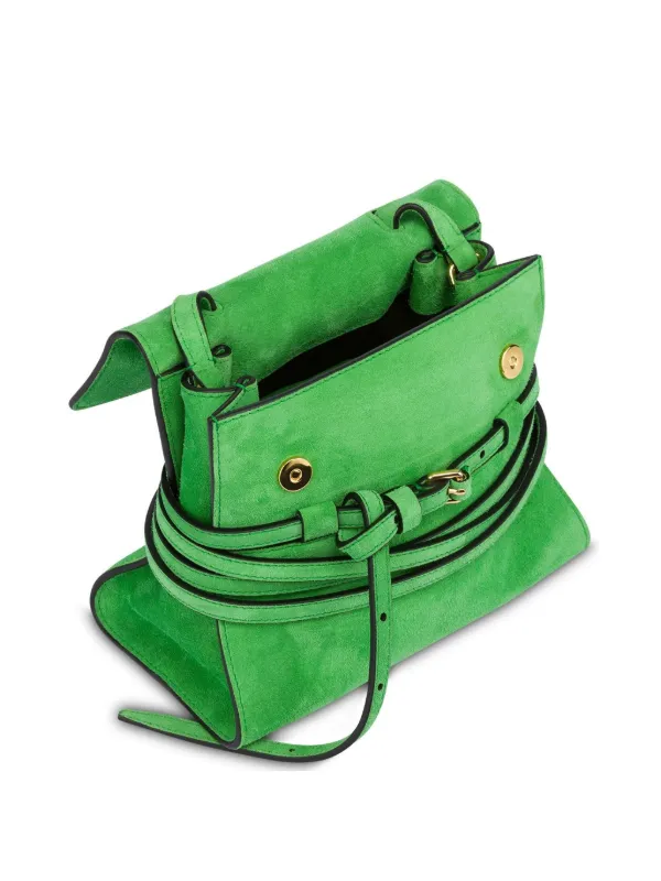 Moschino Belted Tote Bag | Green | FARFETCH JO