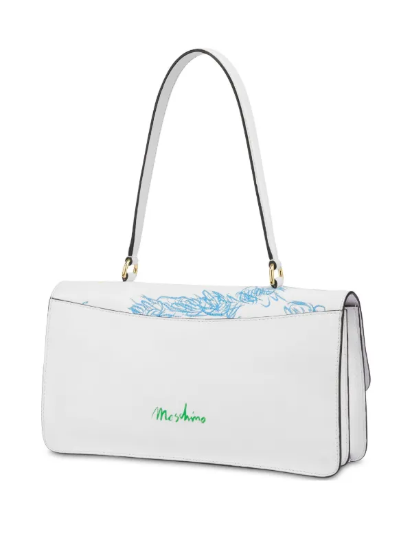 Moschino sketch-print Shoulder Bag | White | FARFETCH