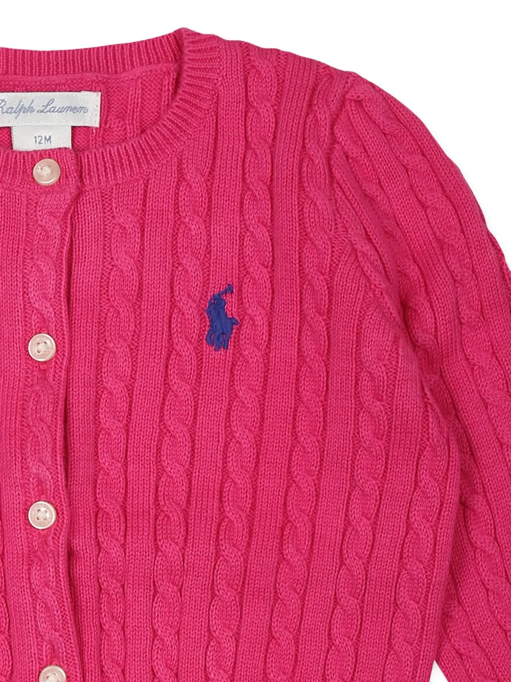 POLO RALPH LAUREN KIDS Kabelgebreid vest Roze