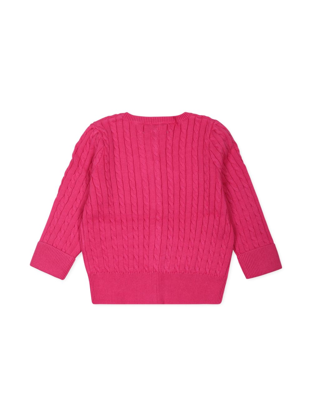 POLO RALPH LAUREN KIDS cable-knit cardigan - Roze