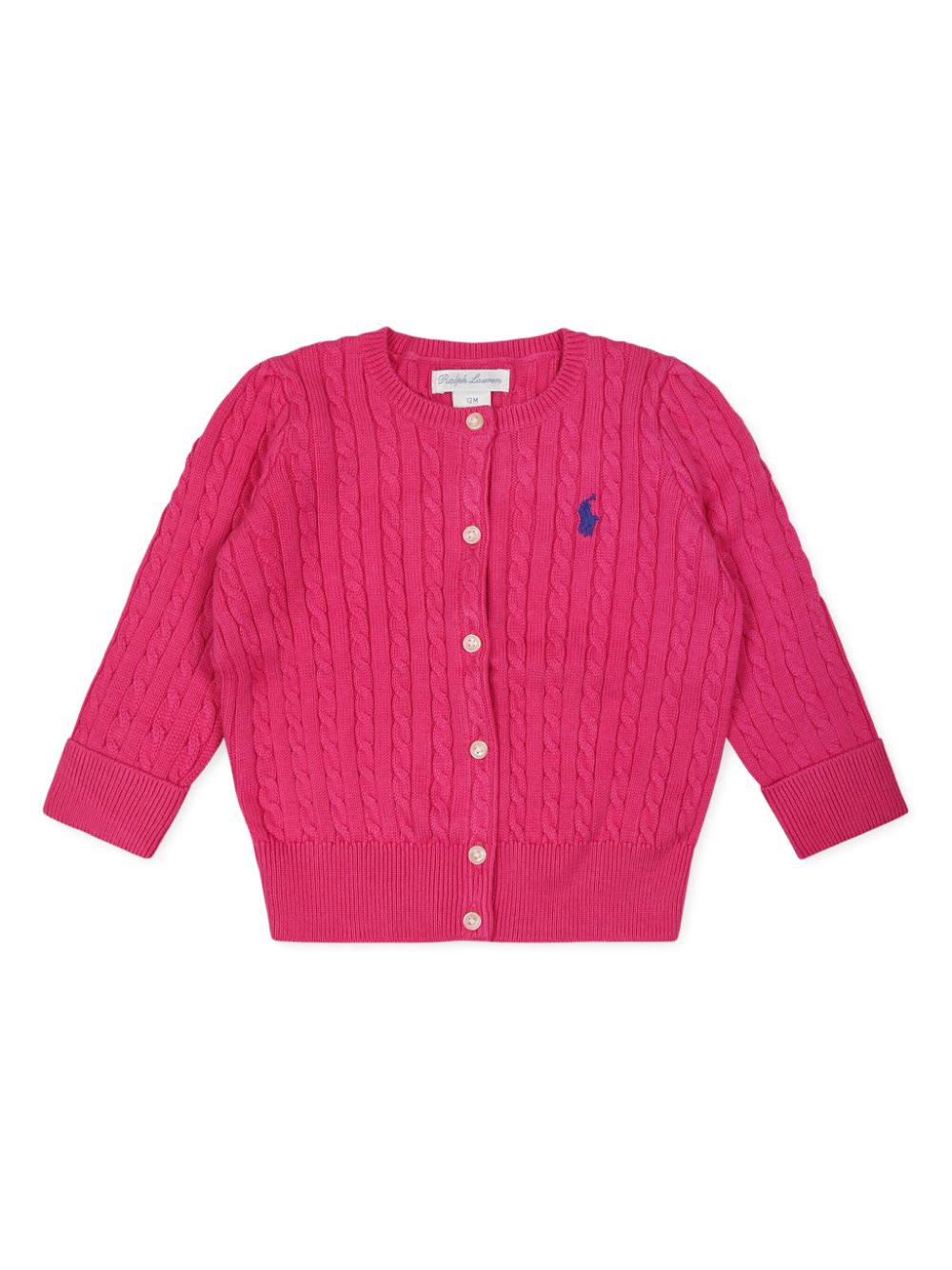 POLO RALPH LAUREN KIDS cable-knit cardigan - Pink