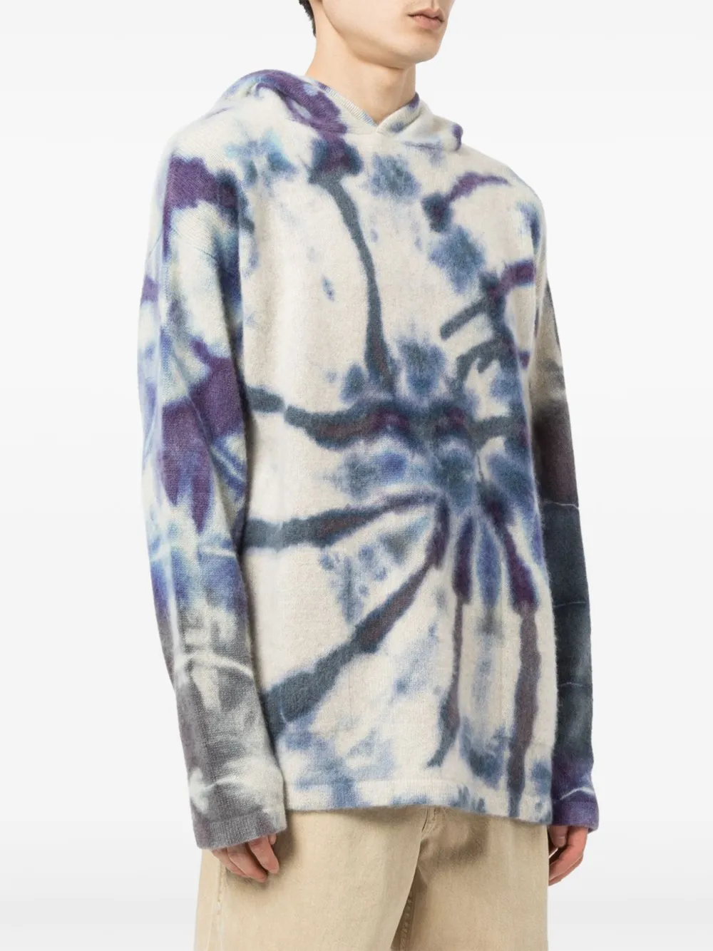 The Elder Statesman tie dye-pattern hoodie - Blauw