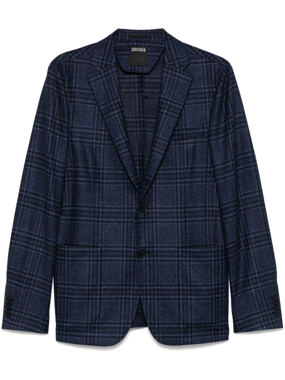 checked blazer