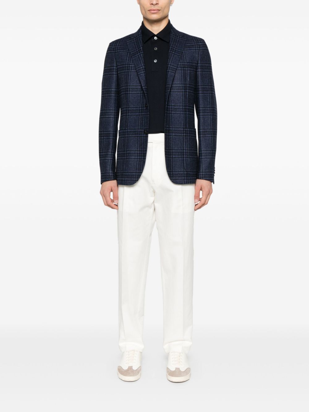 Zegna Geruite blazer - Blauw