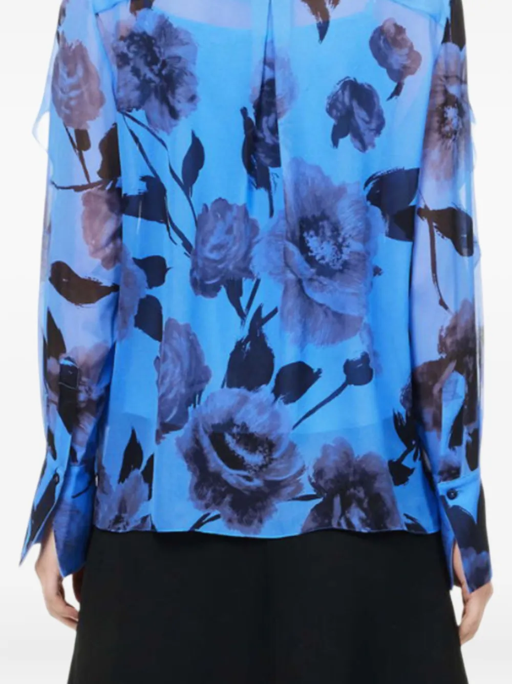 ERDEM floral-print shirt - Blauw