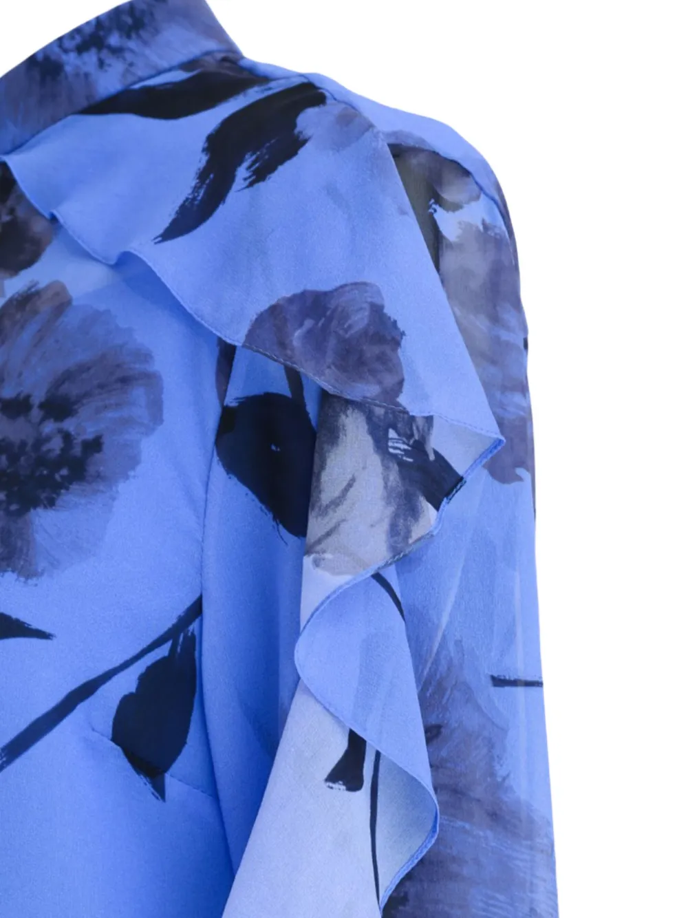 ERDEM Blouse met bloemenprint Blauw
