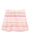 Missoni Kids zigzag-pattern skirt - Pink