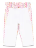 Missoni Kids zigzag-pattern trousers - White