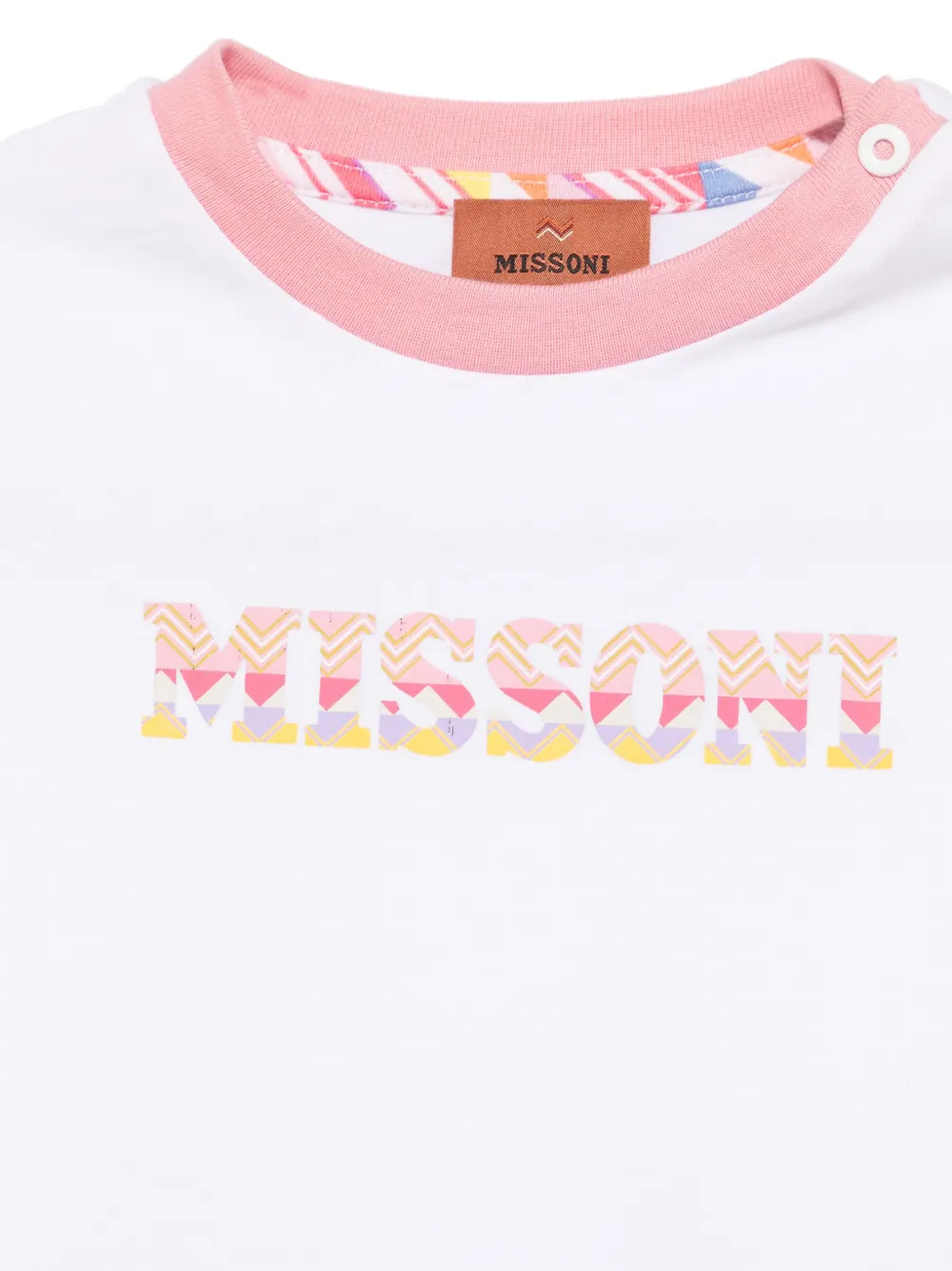 Missoni Kids T-shirt met logoprint Wit