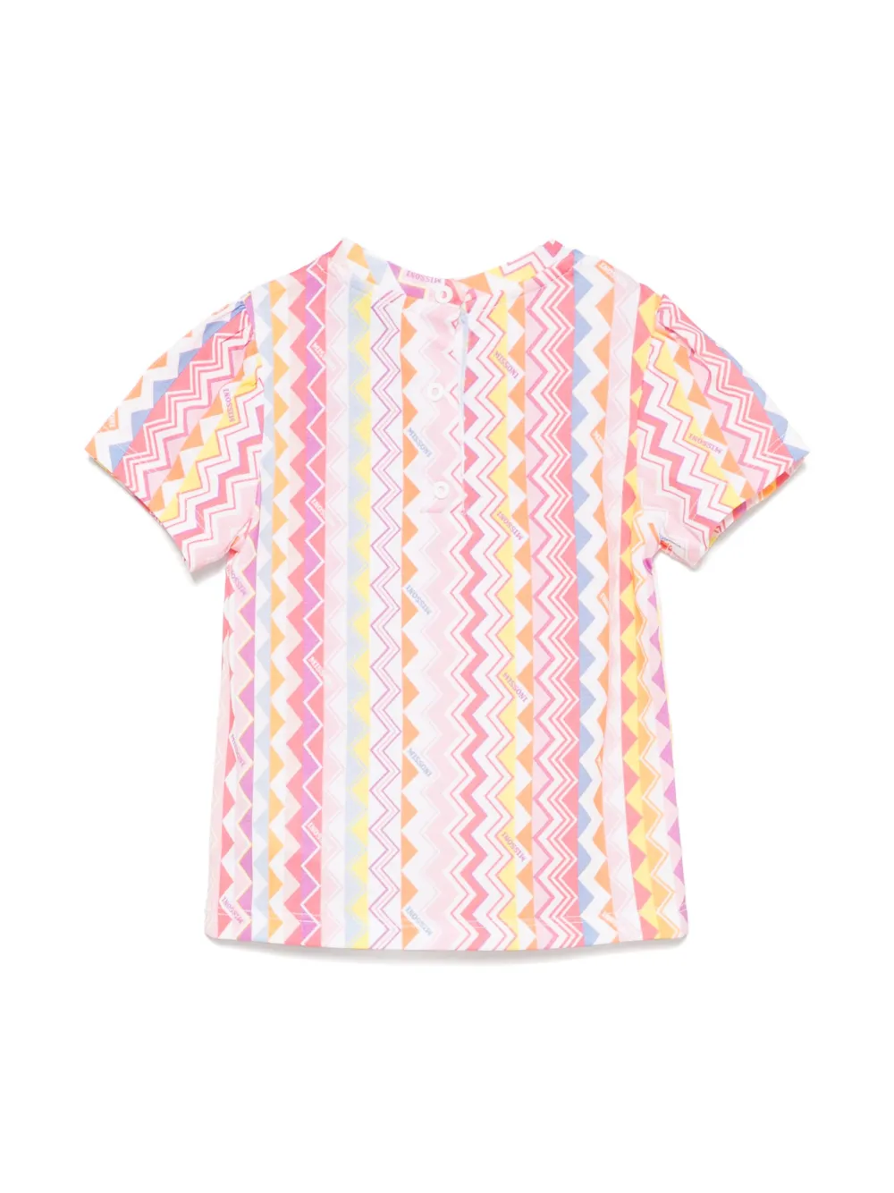 Missoni Kids Top met zigzag-print - Roze