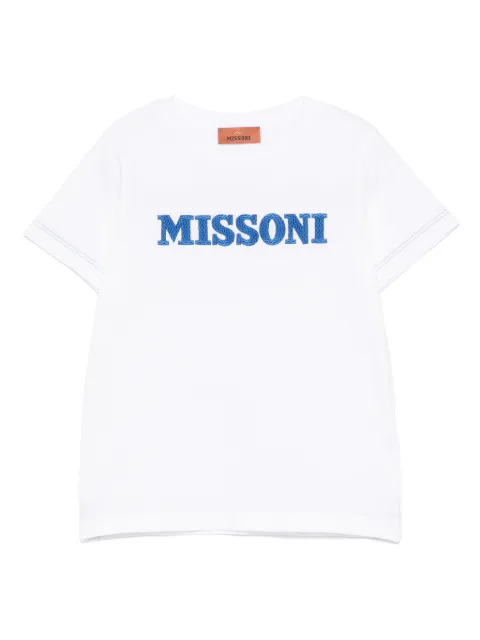 Missoni Kids Camiseta com logo bordado