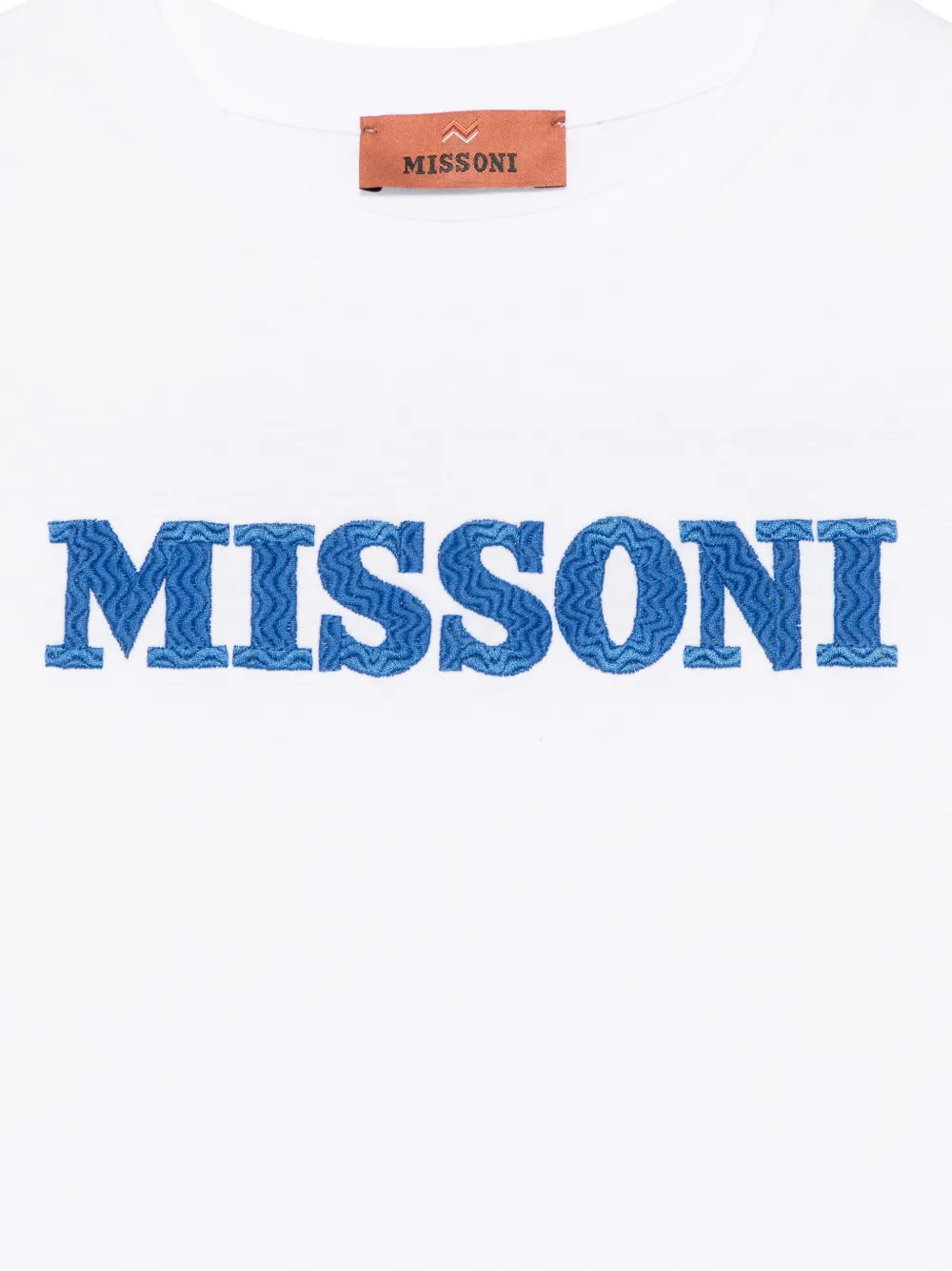 Missoni Kids T-shirt met geborduurd logo Wit