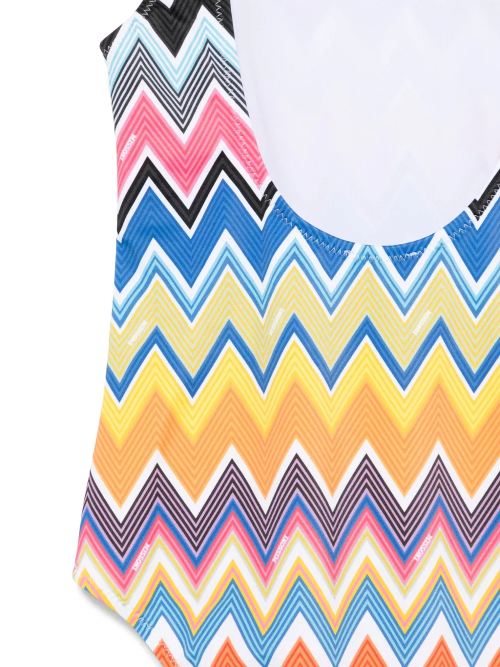 Missoni Kids zigzag-print swimsuit - Wit