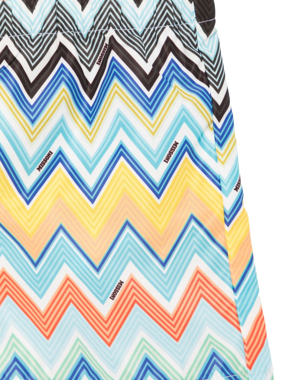 Missoni Kids zigzag-pattern swim shorts - Blue