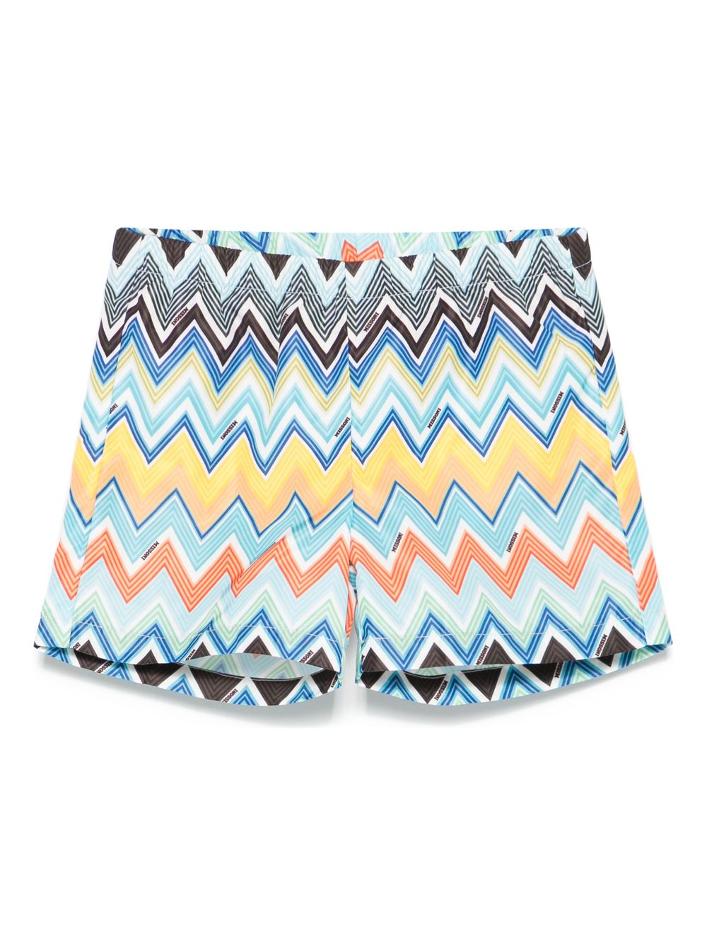 Missoni Kids zigzag-pattern swim shorts - Blue