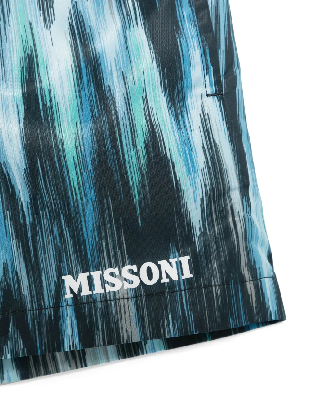 Missoni Kids Gestreepte zwembroek Blauw