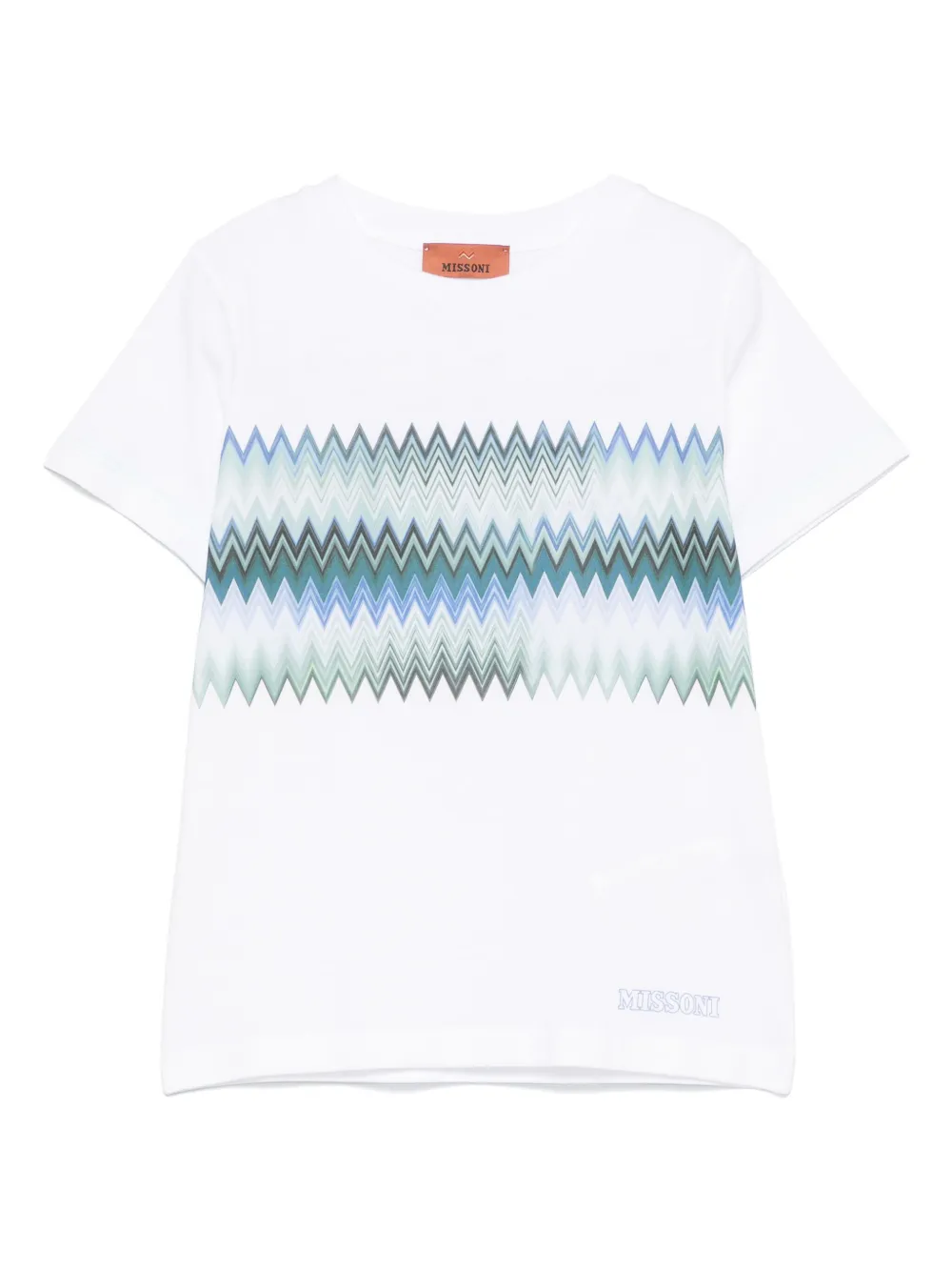 Missoni Kids T-shirt met zigzagprint Wit