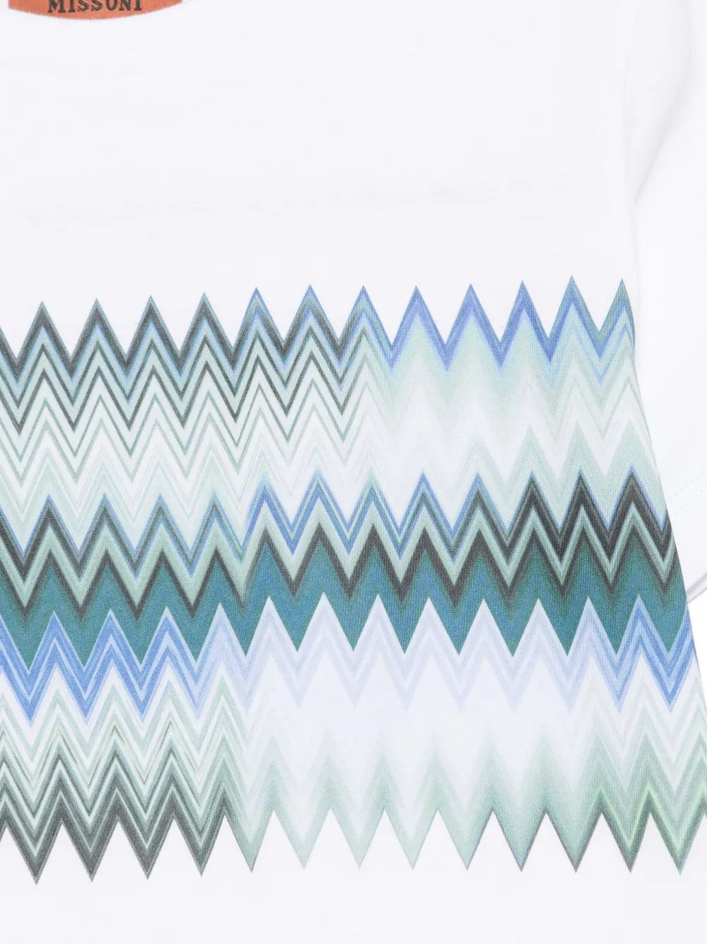 Missoni Kids T-shirt met zigzagprint Wit
