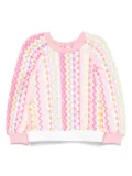 Missoni Kids zigzag-pattern sweatshirt - Pink