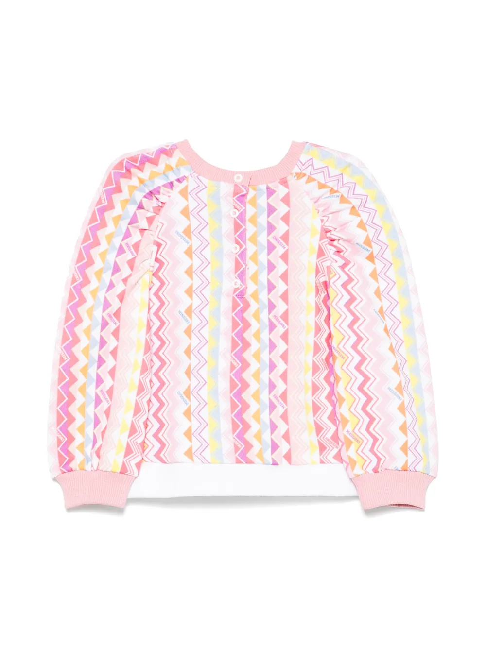 Missoni Kids Sweater met zigzag-patroon - Roze