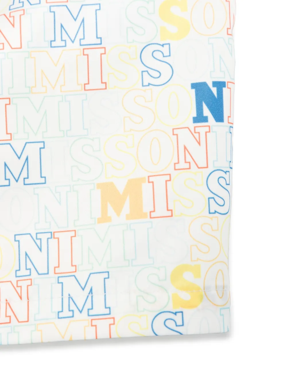 Missoni Kids Zwembroek met logoprint Wit