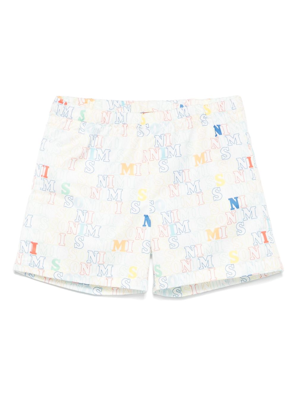 Missoni Kids logo-print swim shorts - White