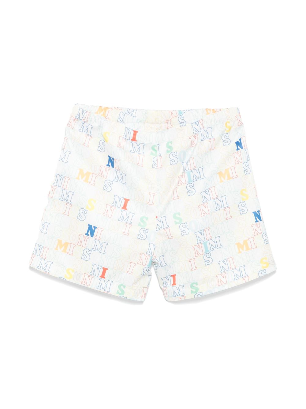 Missoni Kids logo-print swim shorts - White