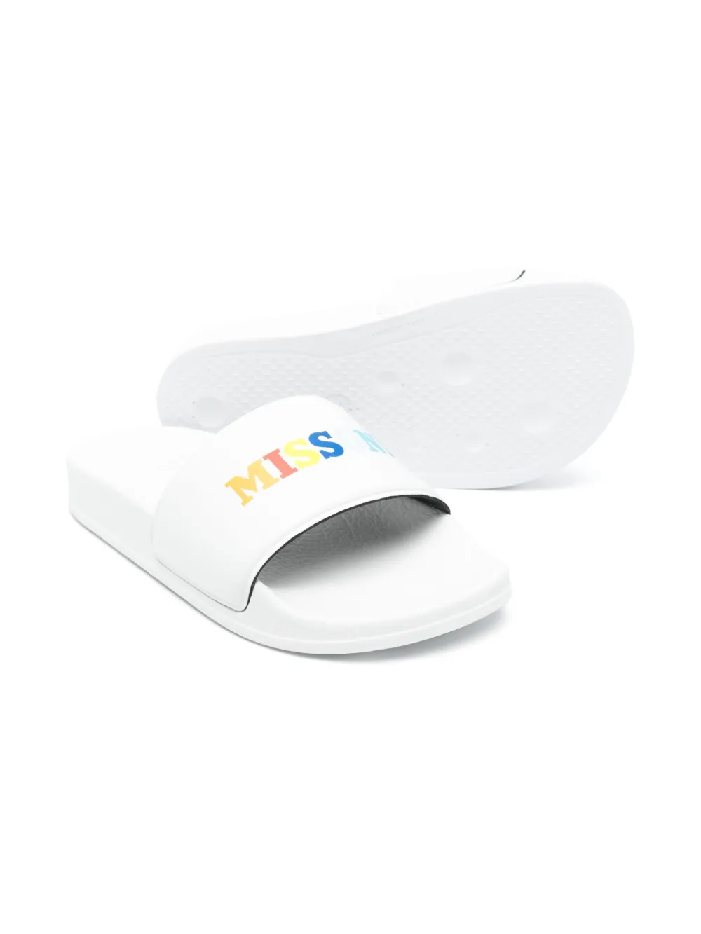 Missoni Kids logo-print slides - Wit