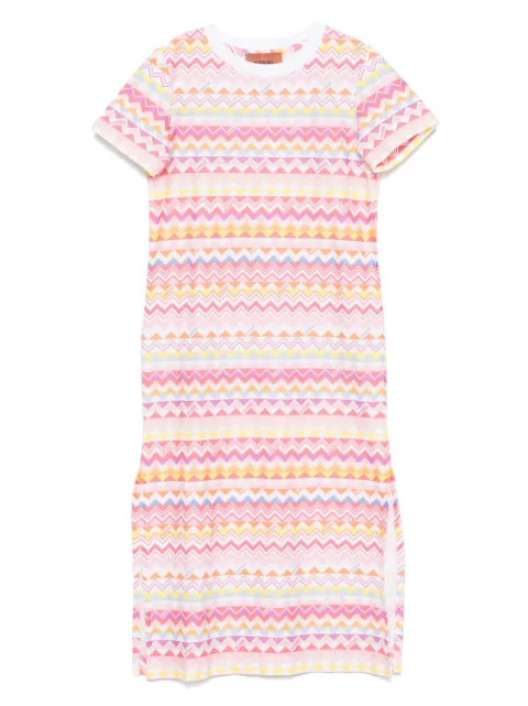 Missoni Kids vestido con motivo en zigzag