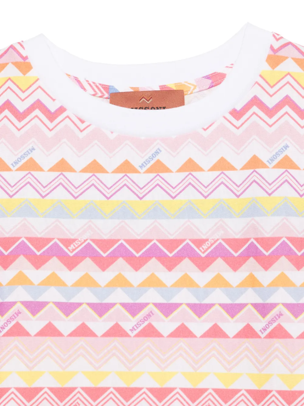 Missoni Kids Jurk met zigzag patroon Wit