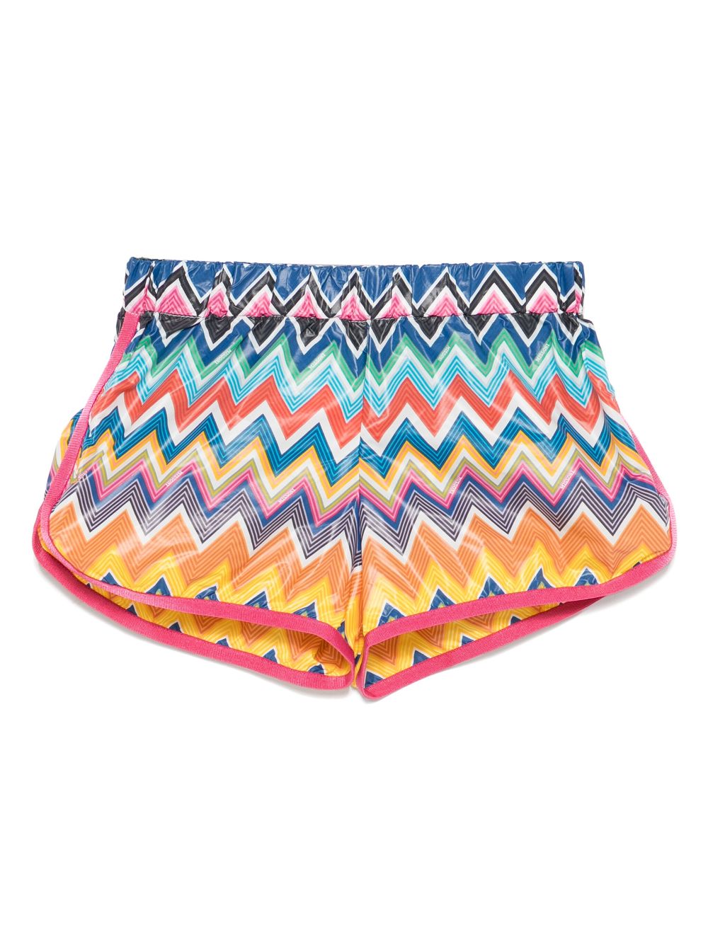 Missoni Kids zigzag-pattern shorts - Pink